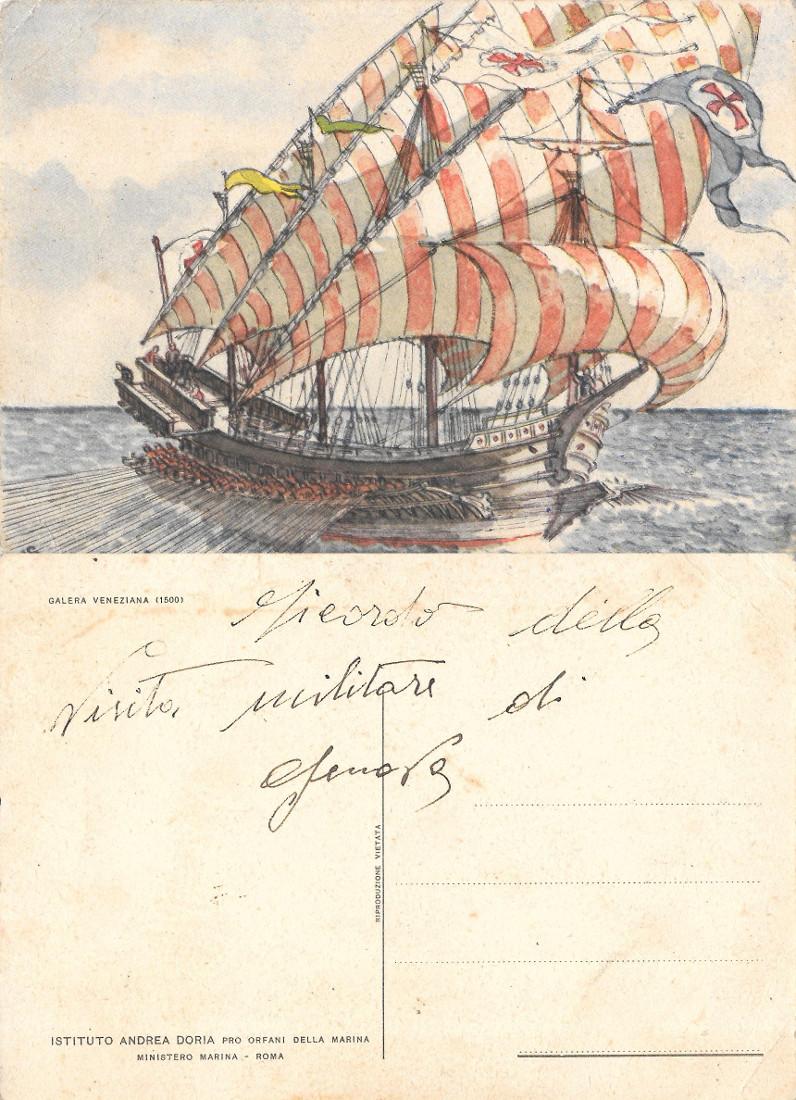 Galera veneziana. Istituto A. Doria pro Orfani della Marina. Non …