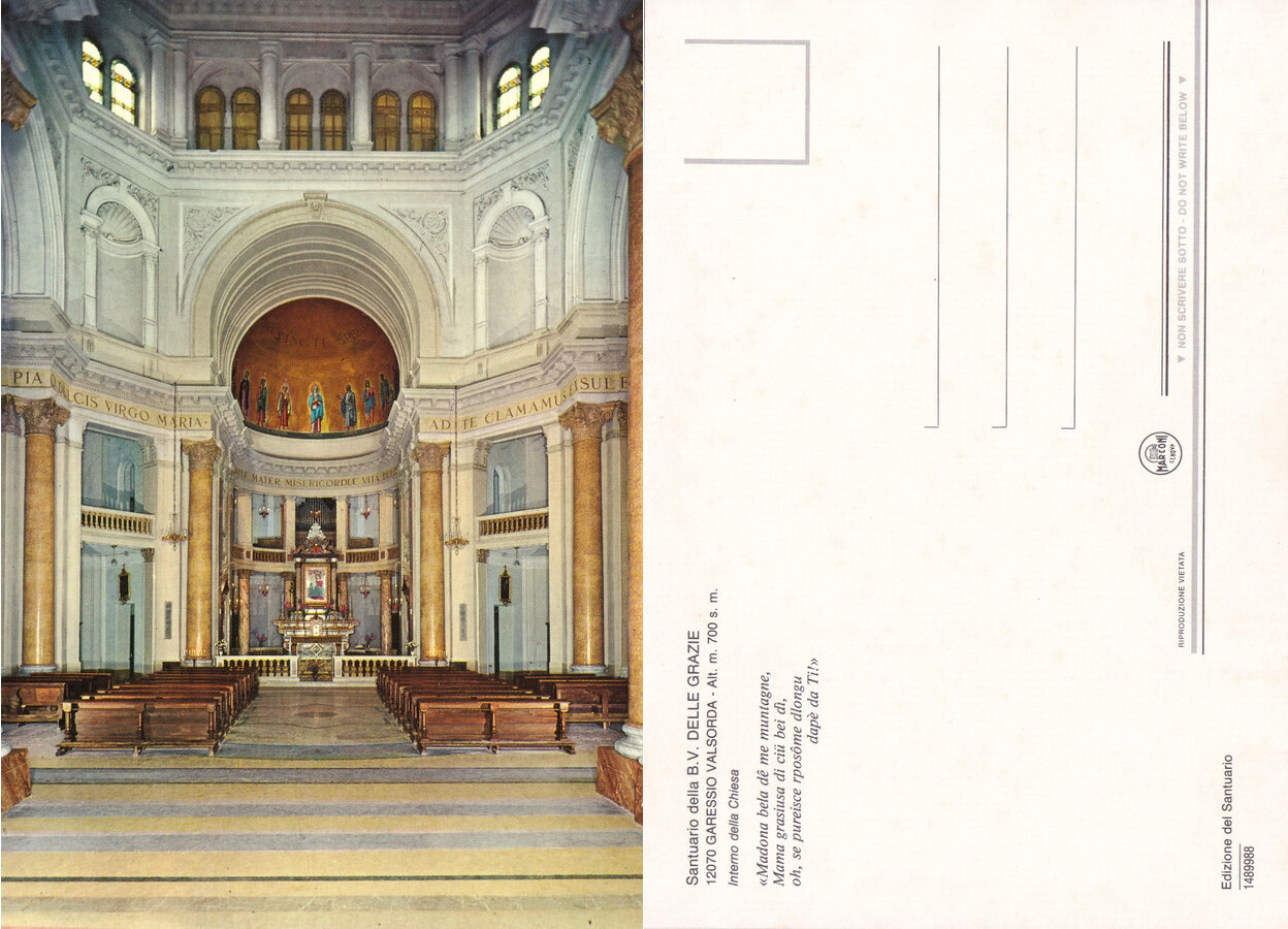 Garessio Valsorda (CN). Santuario della BV. delle Grazie. Interno. Non …