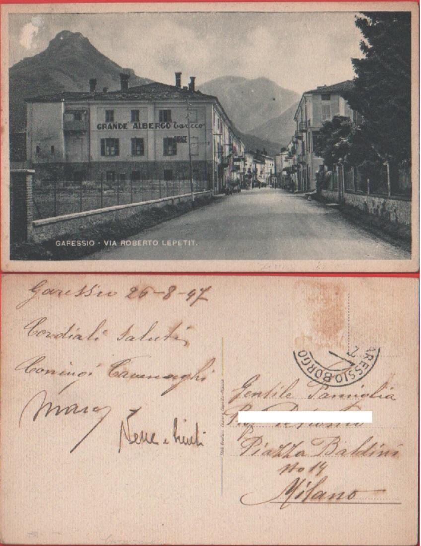 Garessio. Via Roberto Lepetit. Viaggiata 1921