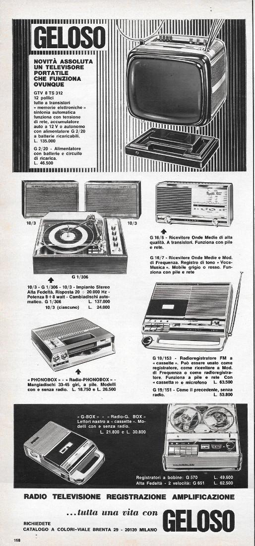 Geloso. Advertising 1970