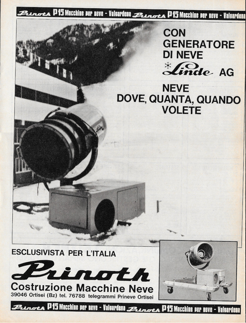 Generatore di Neve Linde. Prinorth Esclusiva per l'Itaia - Advertising …