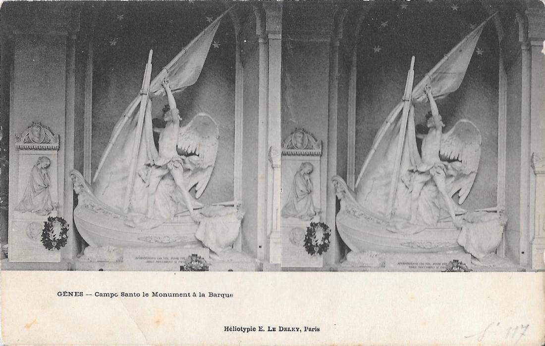 Genes. Campo Santo, le Monument a la Barque. Non viaggiata, …