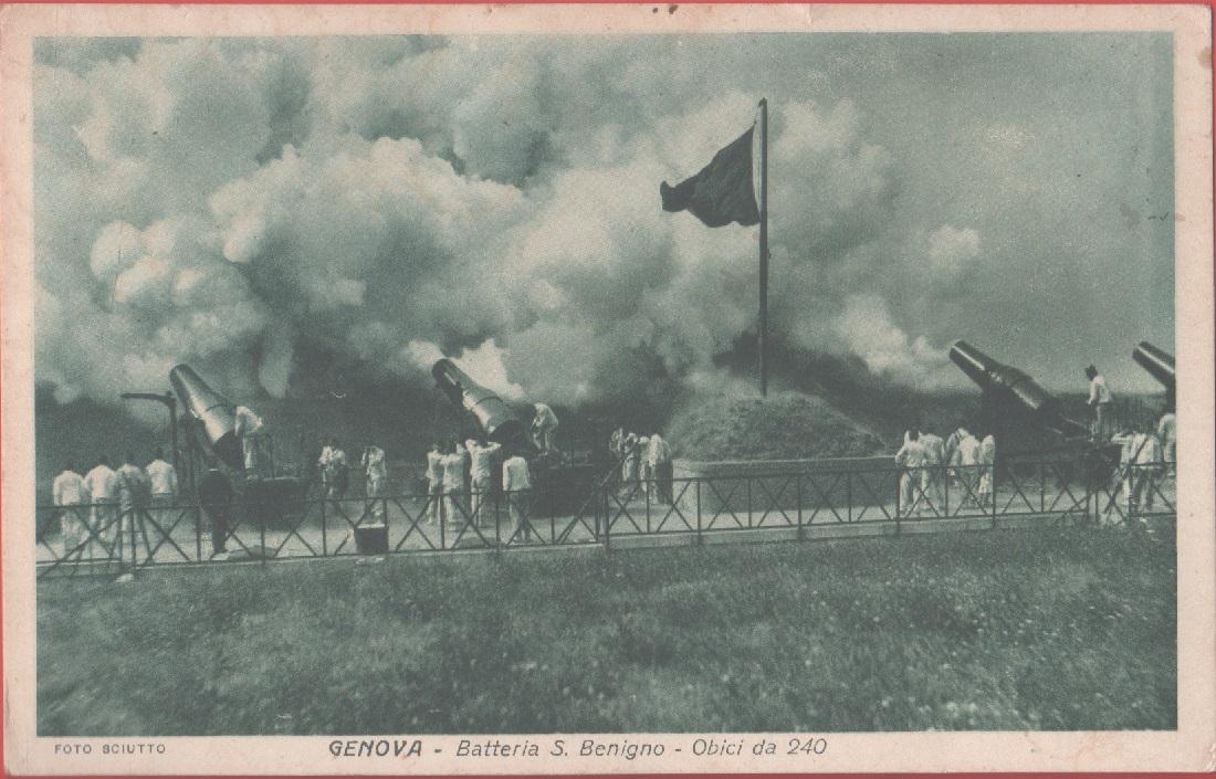 Genova. Batteria S. Benigno. Obici da 240. Originale 1930. Non …