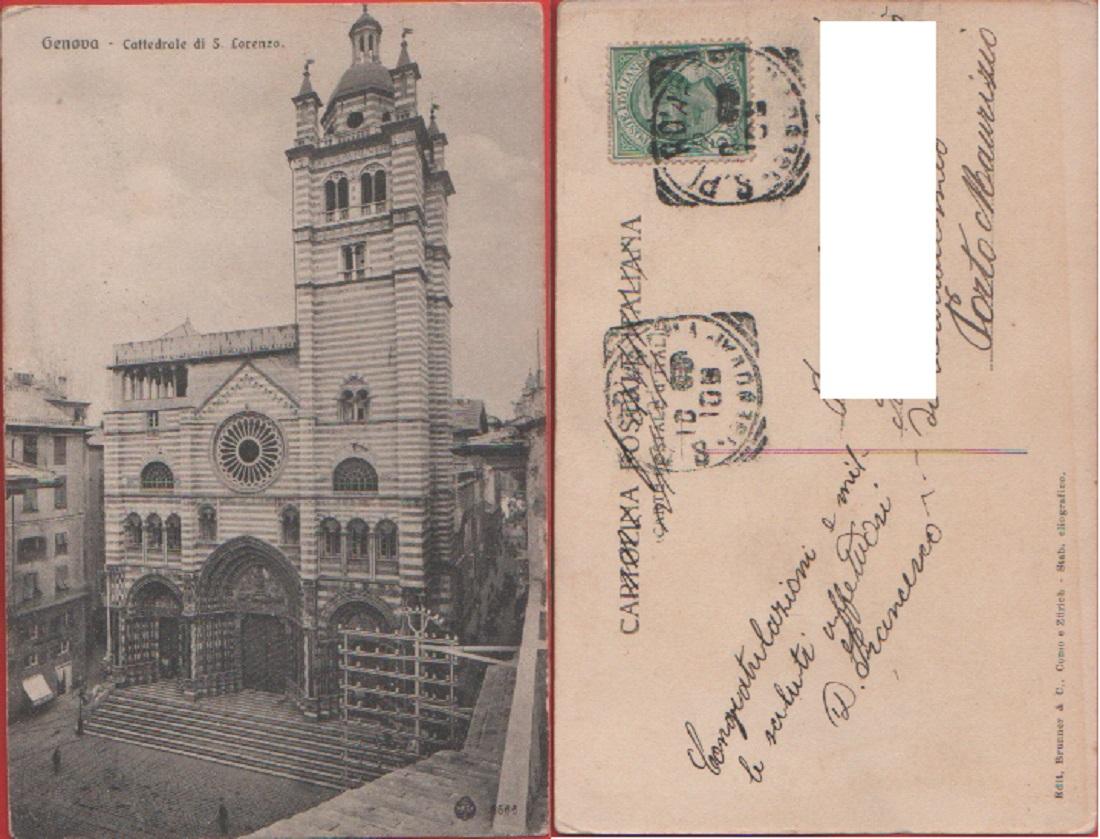 Genova. Cattedrale di S. Lorenzo. Viaggiata 1918
