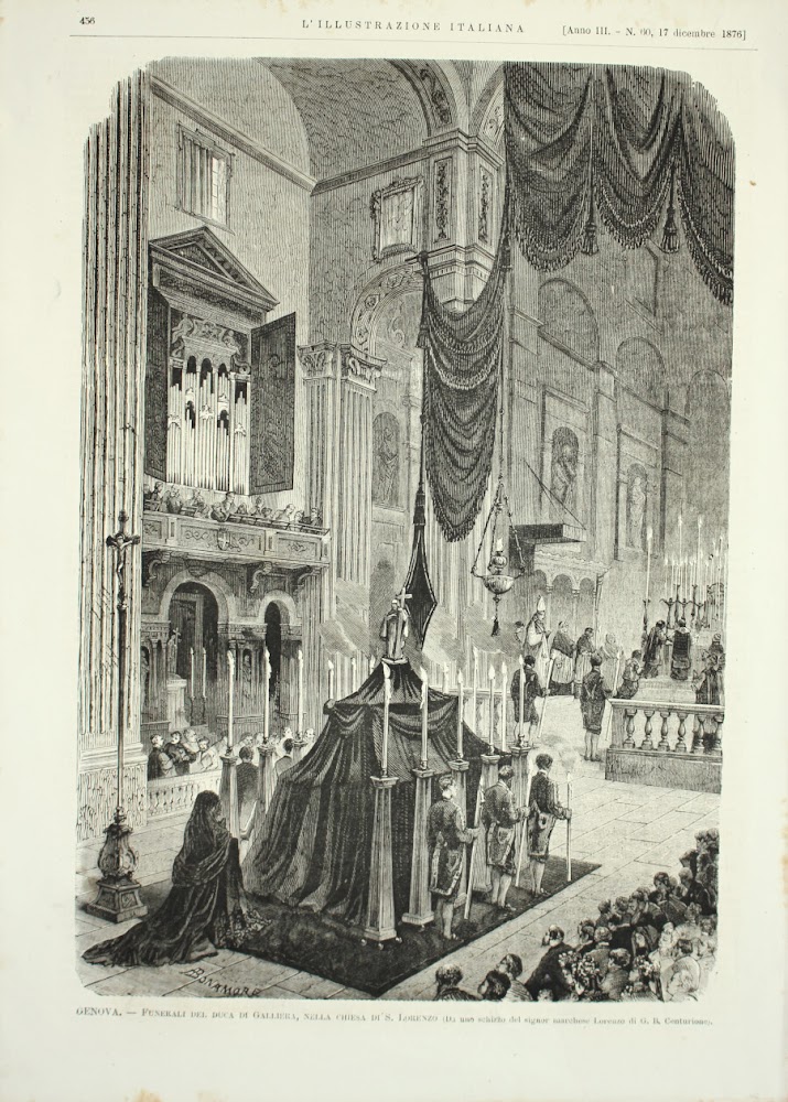 Genova. Funerali del duca di Galliera, nella chiesa di S. …
