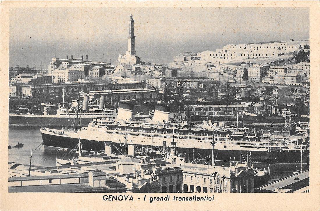 Genova. I grandi transatlantici. Non viaggiata, originale