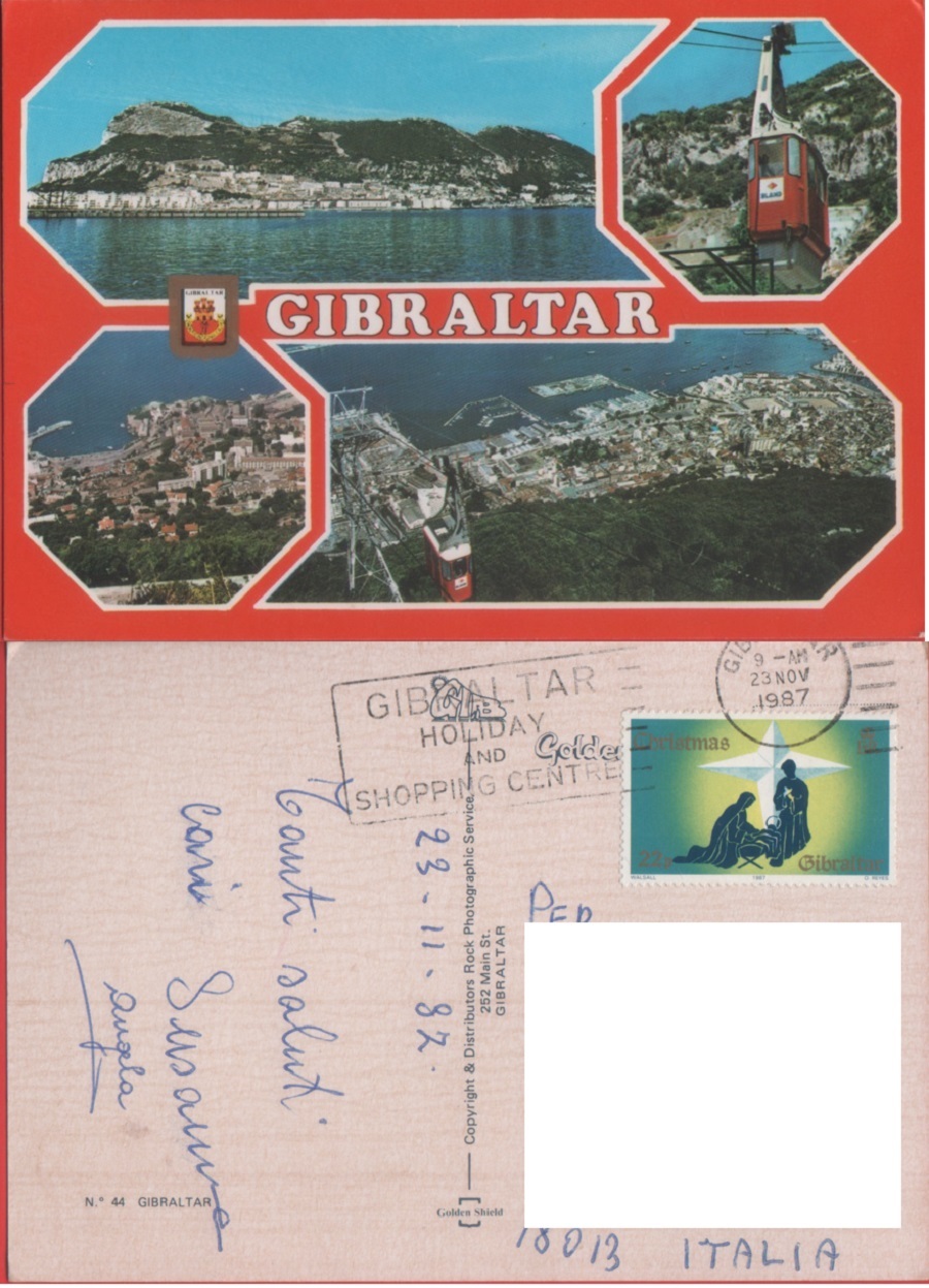 Gibraltar. Vedute. Viaggiata 1987