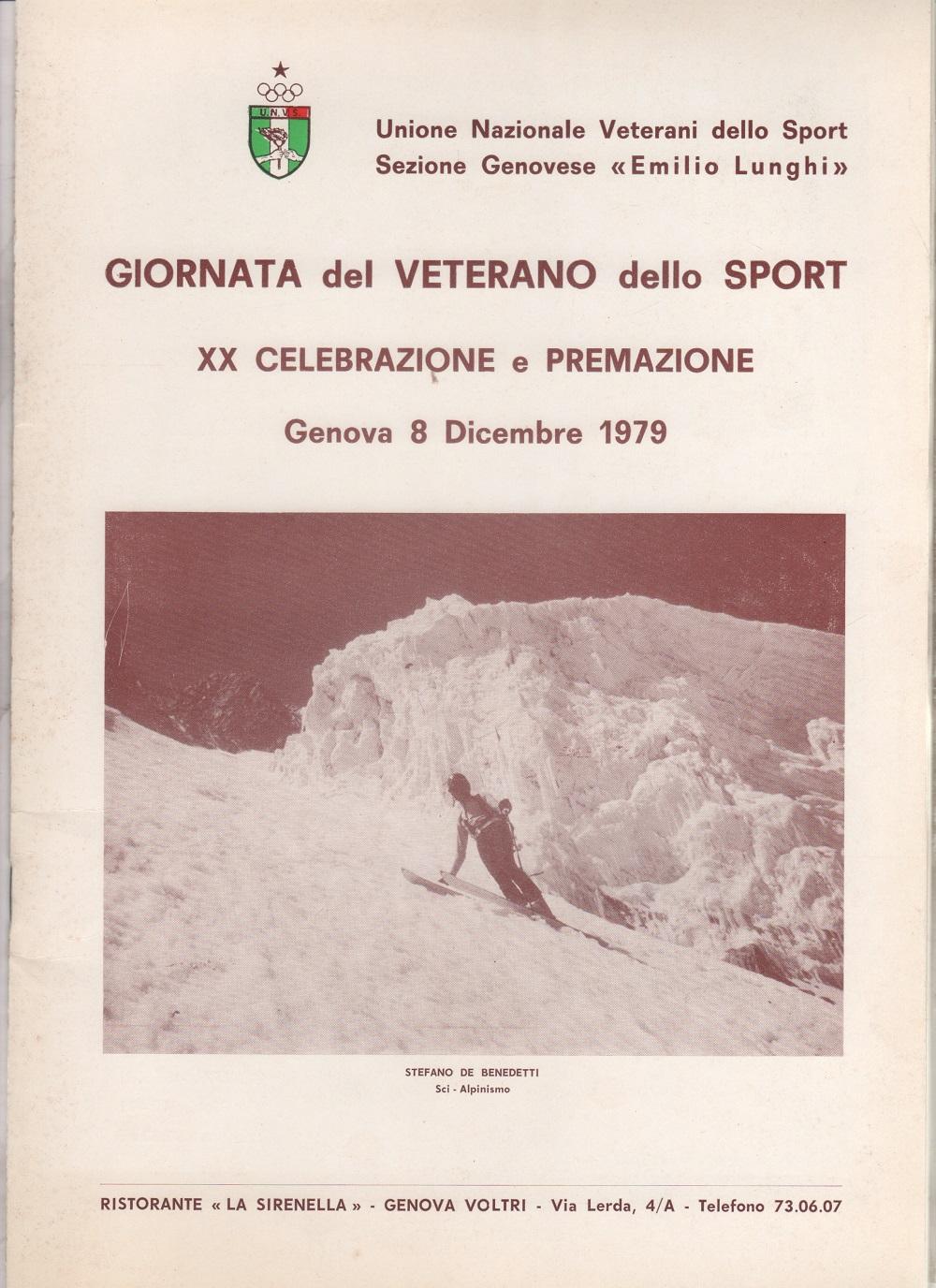 Giornata del veterano dello sport. XX celebrazione. Genova 1979