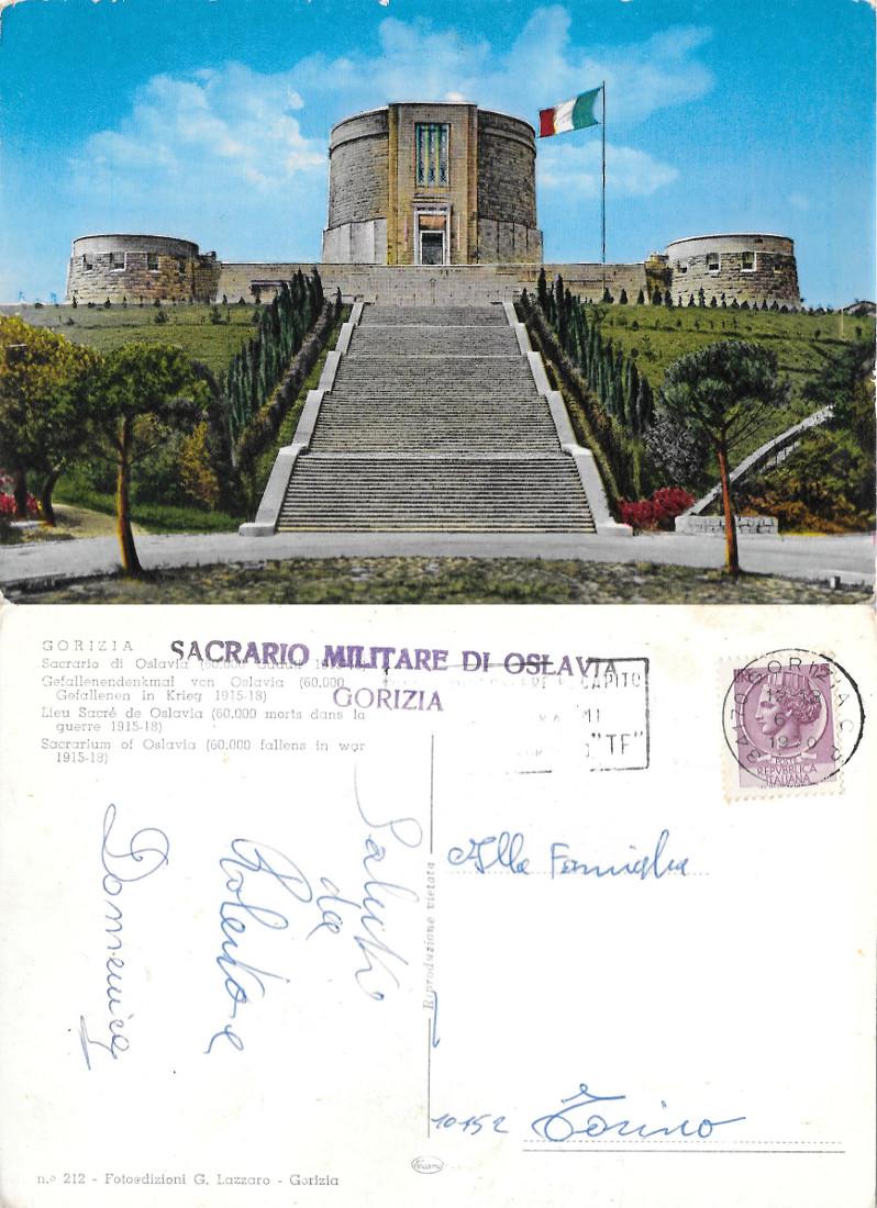 Gorizia. Sacrario di Oslavia. Viaggiata 1970