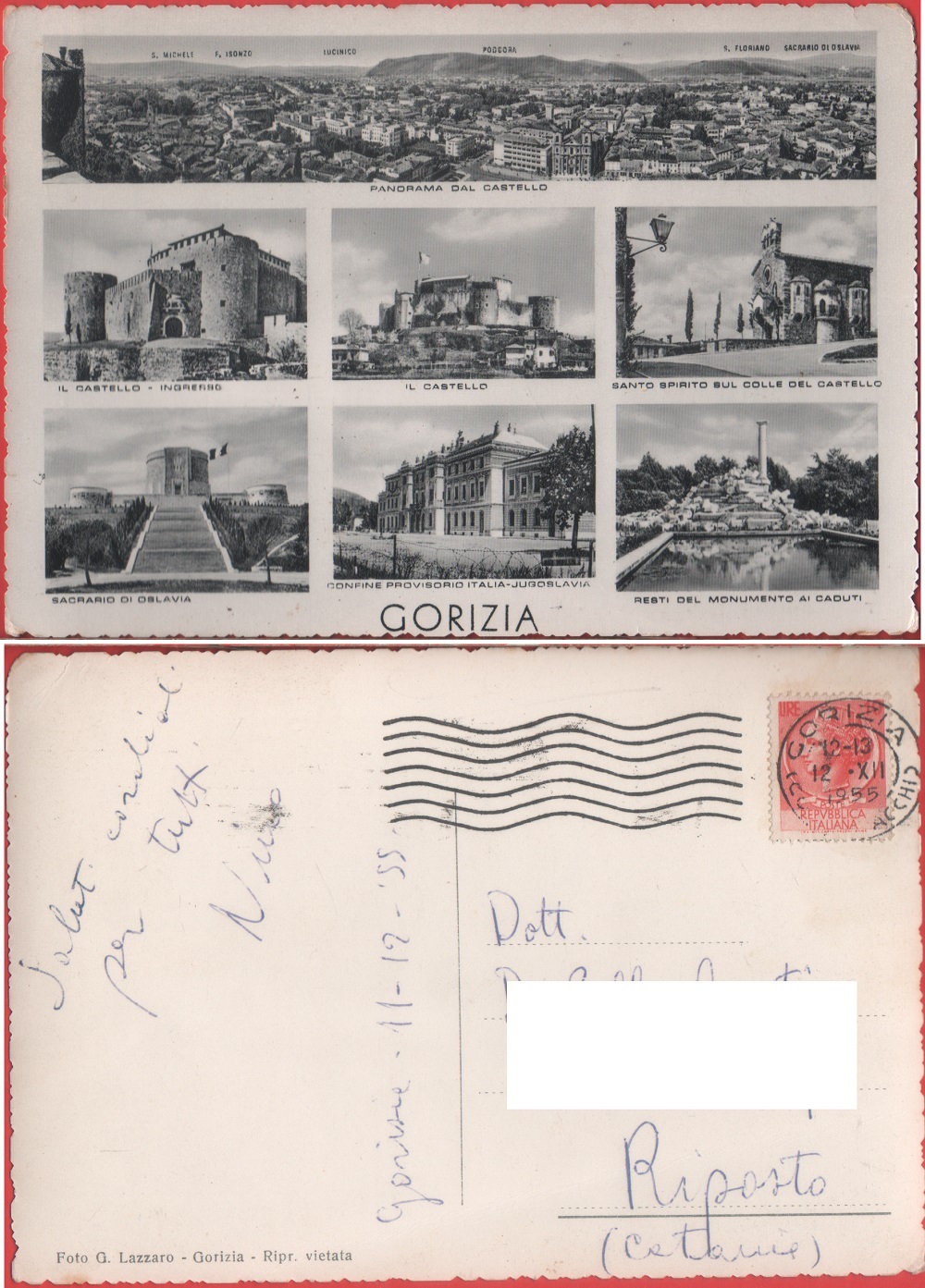 Gorizia. Vedute. Viaggiata 1955