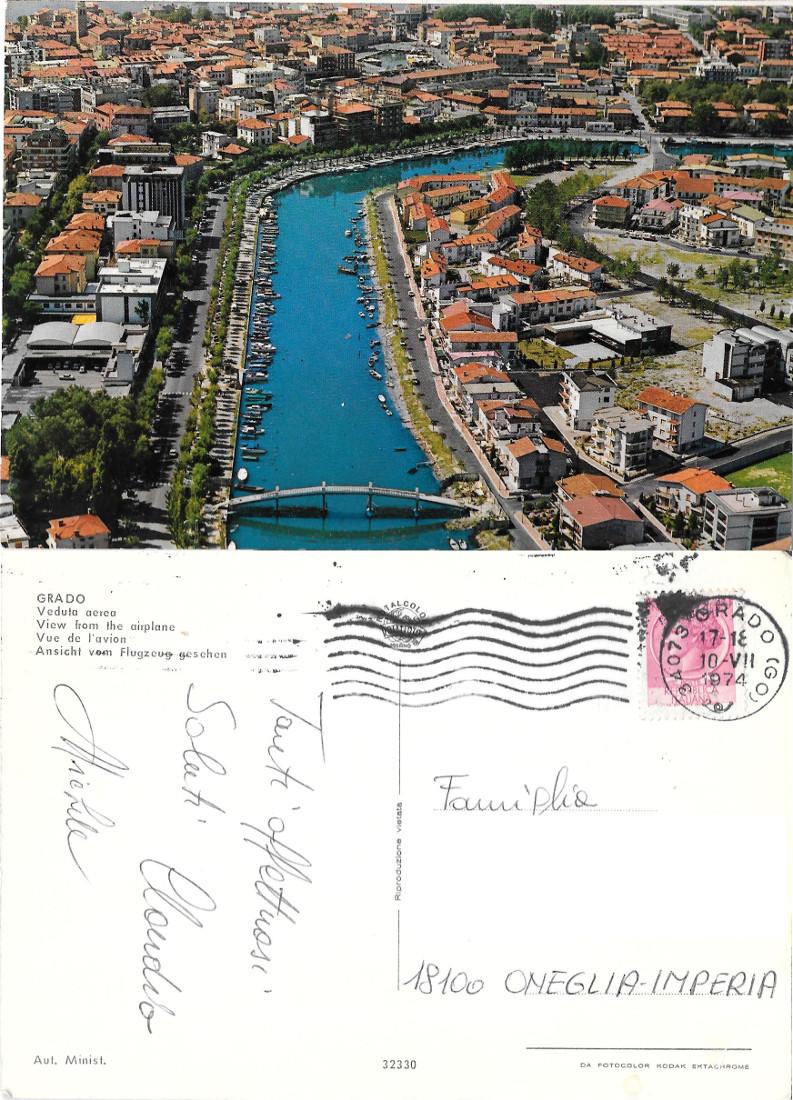 Grado. Veduta aerea. Viaggiata 1974