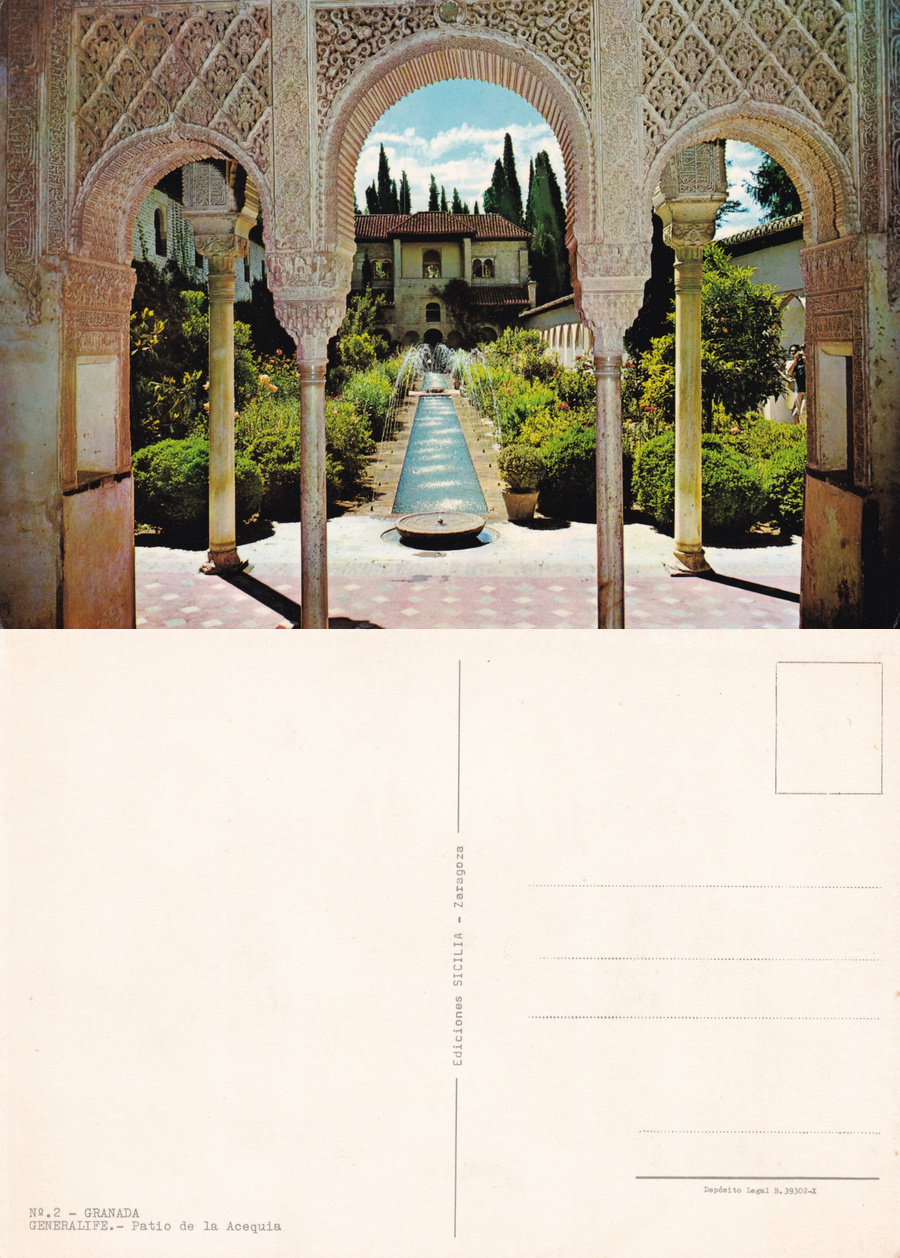 Granada. Patio de la Acequia. Non viaggiata
