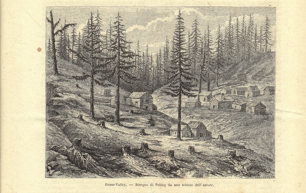 Grass-Valley (California). Stampa 1863.