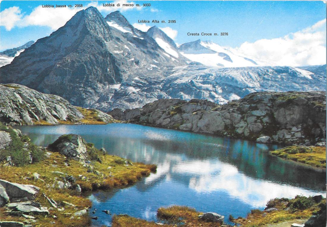 Gruppo dell'Adamello. Lago Mandrone e le Tre Lobbie. Non viaggiata