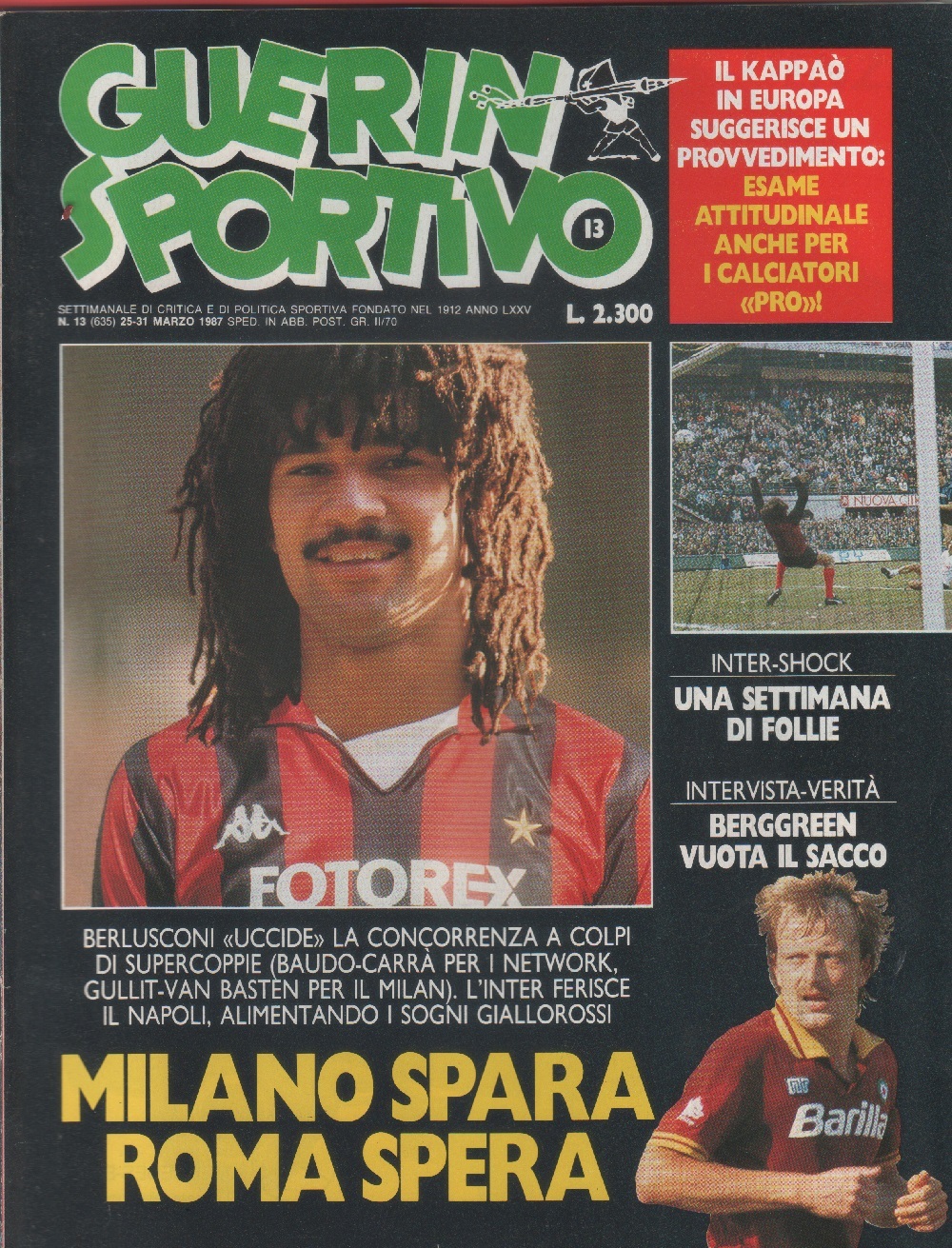 Guerin Sportivo n. 13. 1987.