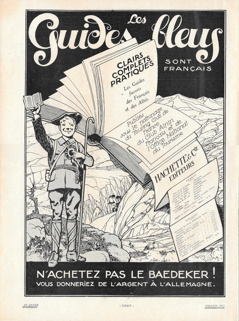 Guides Blues Hachette - Advertising 1919