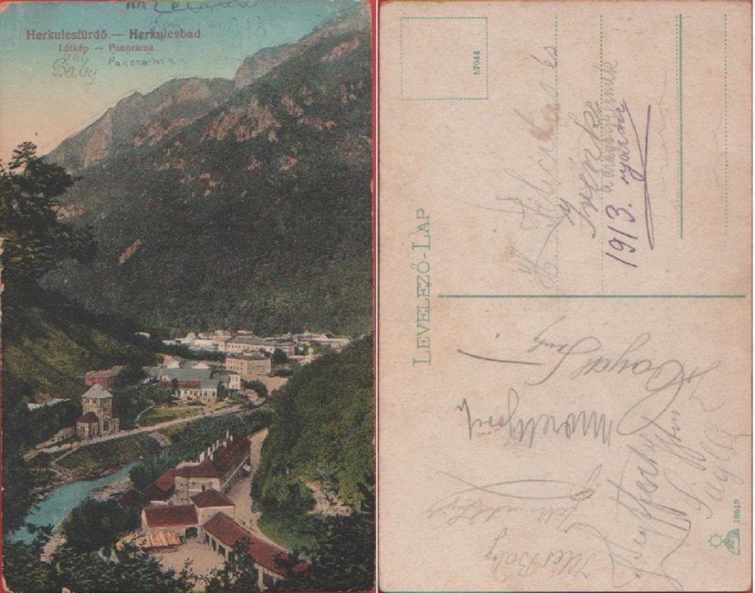 Herkulesfurdo (Herkulesbad)(Romania). Panorama . Viaggiata 1913