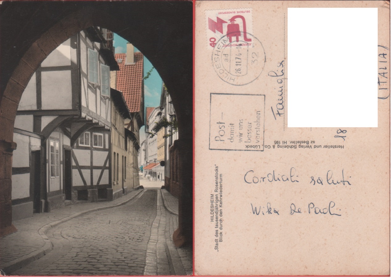 Hildesheim. Stadt des tausendjahrigen rosenstocks. Viaggiata 1973