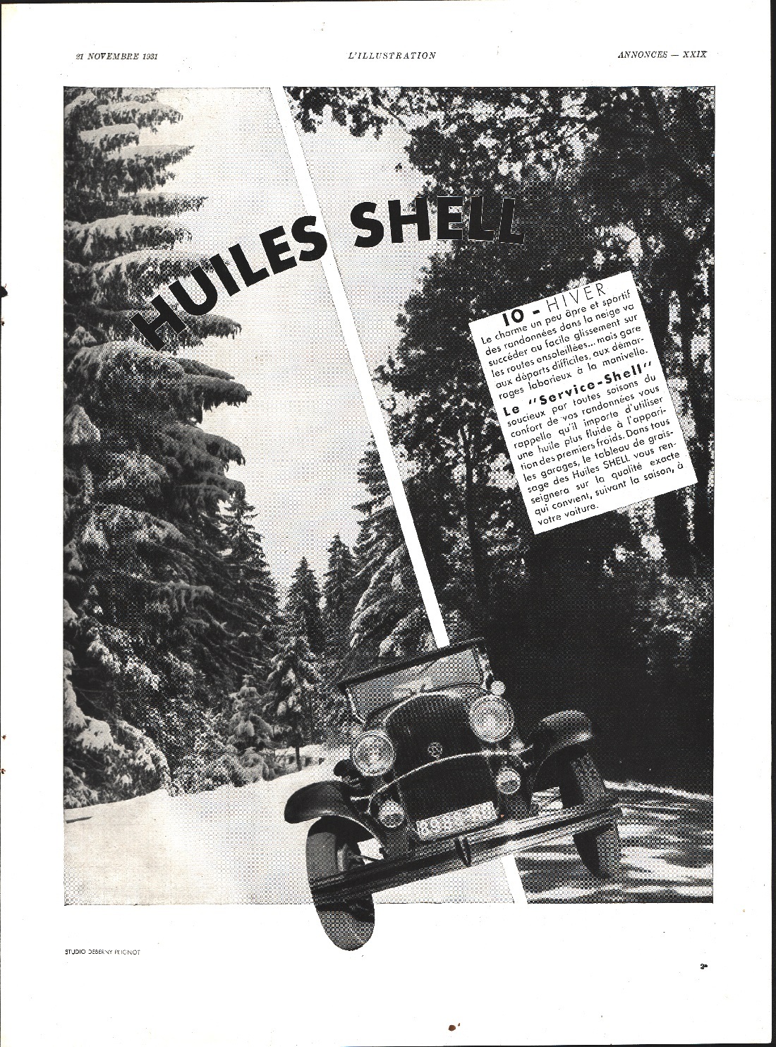 Huiles Shell. Advertising 1932