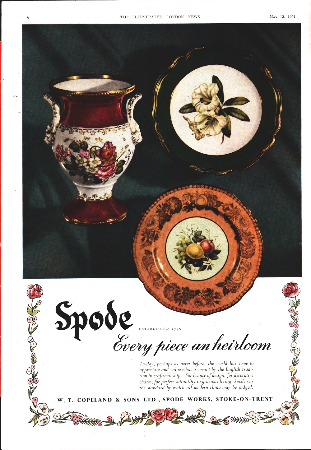 Huntley &amp; Palmers Biscuits / Spode- Advertising 1951