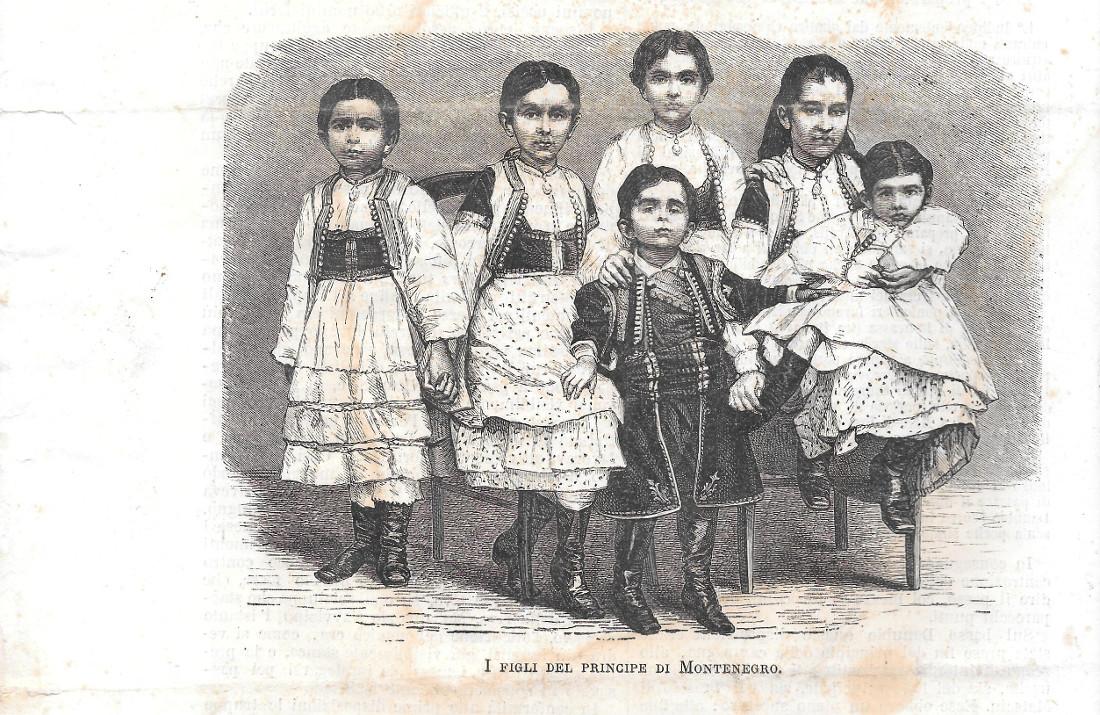 I figli del principe di Montenegro. Stampa 1877