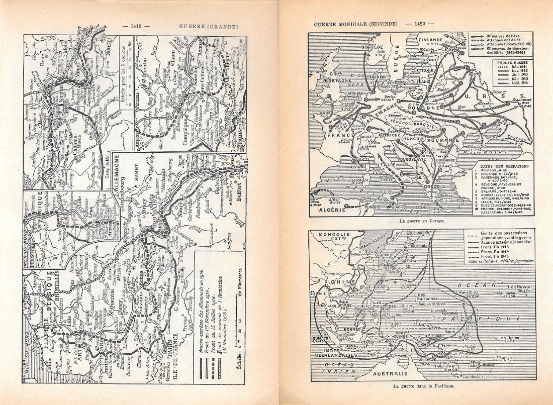 I guerre/II Guerre. Stampa 1954, fronte/retro