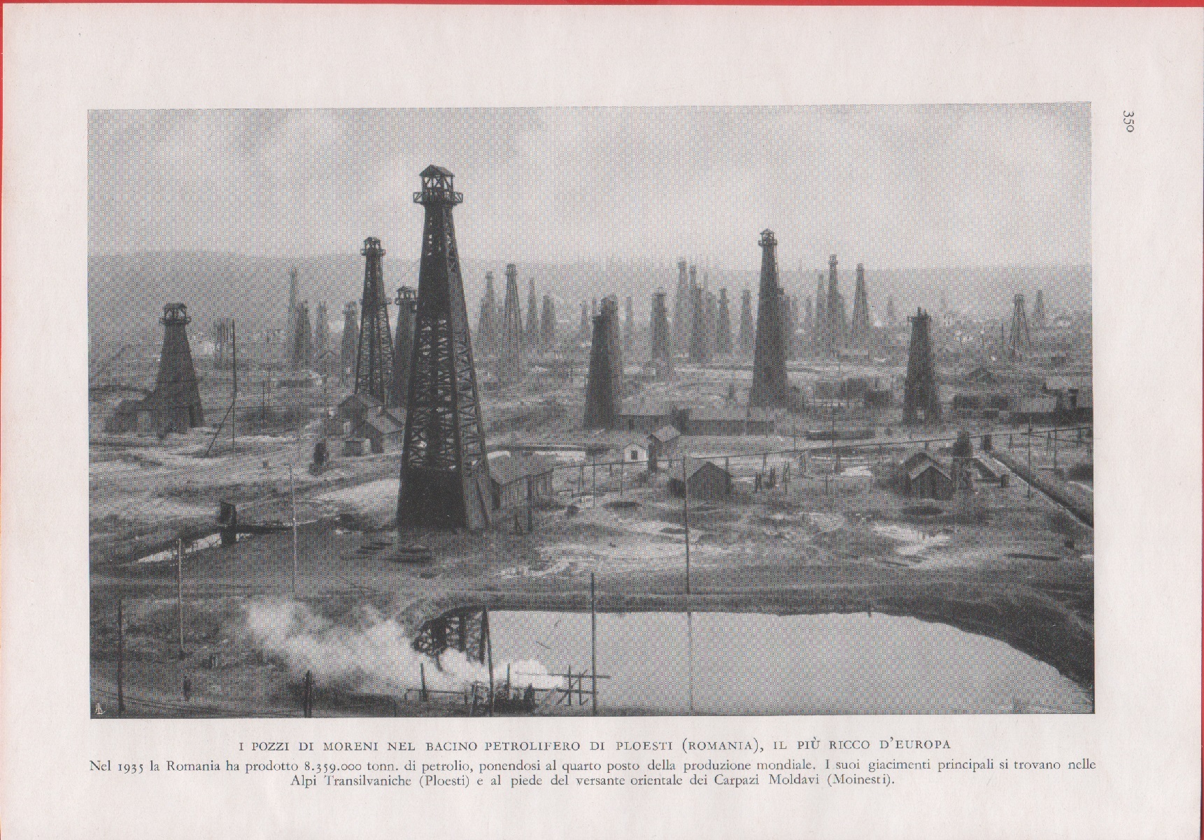 I pozzi di Moreni nel bacino petrolifero di Ploesti (Romania). …