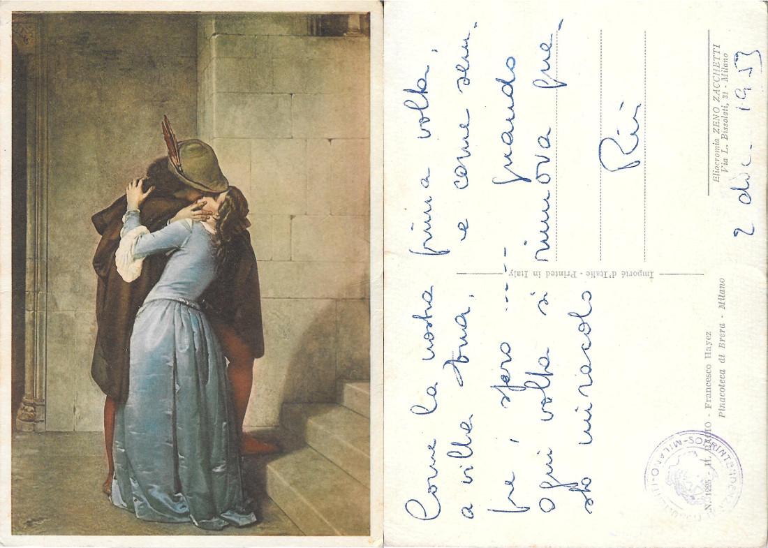 Il Bacio (F. Hayez). Scritta 1953