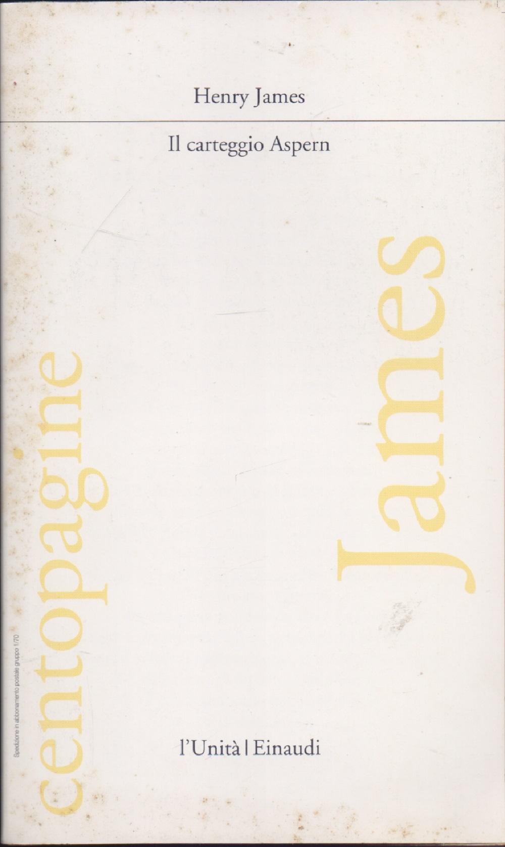 Il carteggio Aspern - Henry James