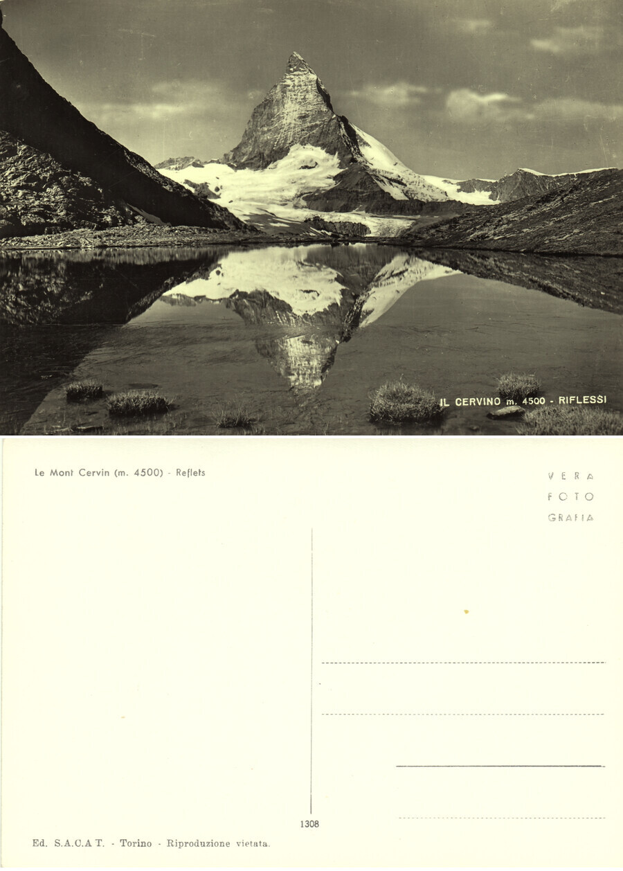 Il Cervino, riflessi. Non viaggiata