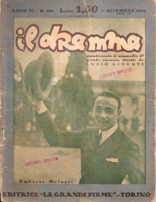 Il Dramma n^ 103- 1 dicembre1930