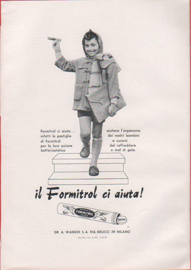 Il Formitrol ci aiuta. Pubblicita 1959