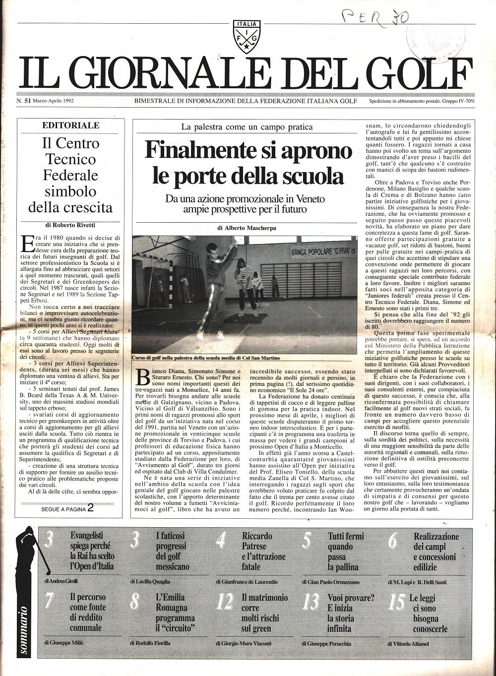 Il giornale del golf. n. 51 marzo/aprile 1991