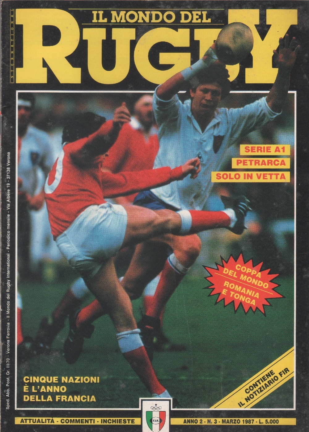 Il mondo del rugby. International. 1987 n. 3