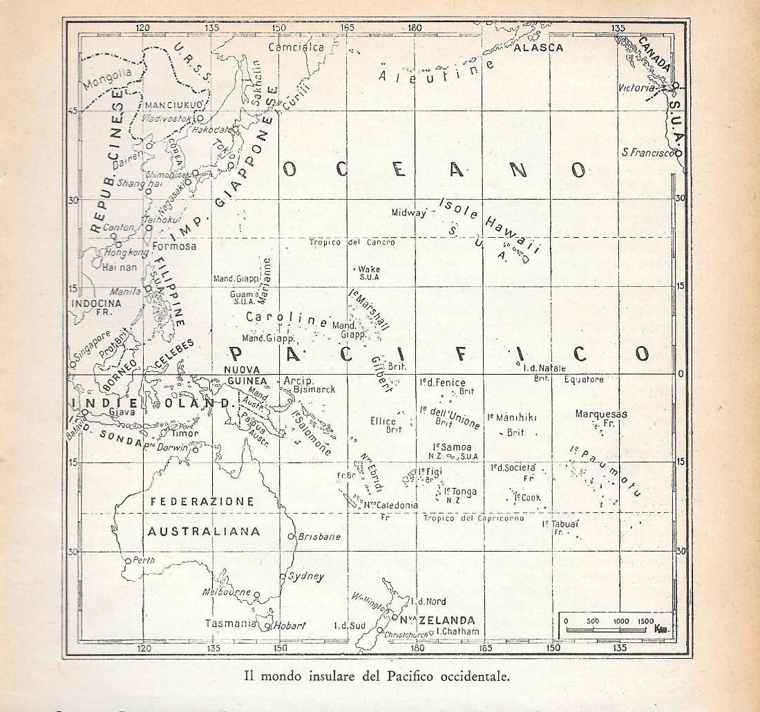 Il mondo insulare del Pacifico occidentale . Stampa 1934
