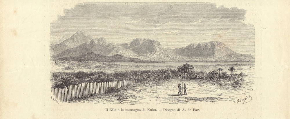 Il Nilo e le montagne di Kuku. Illustrazione 1864