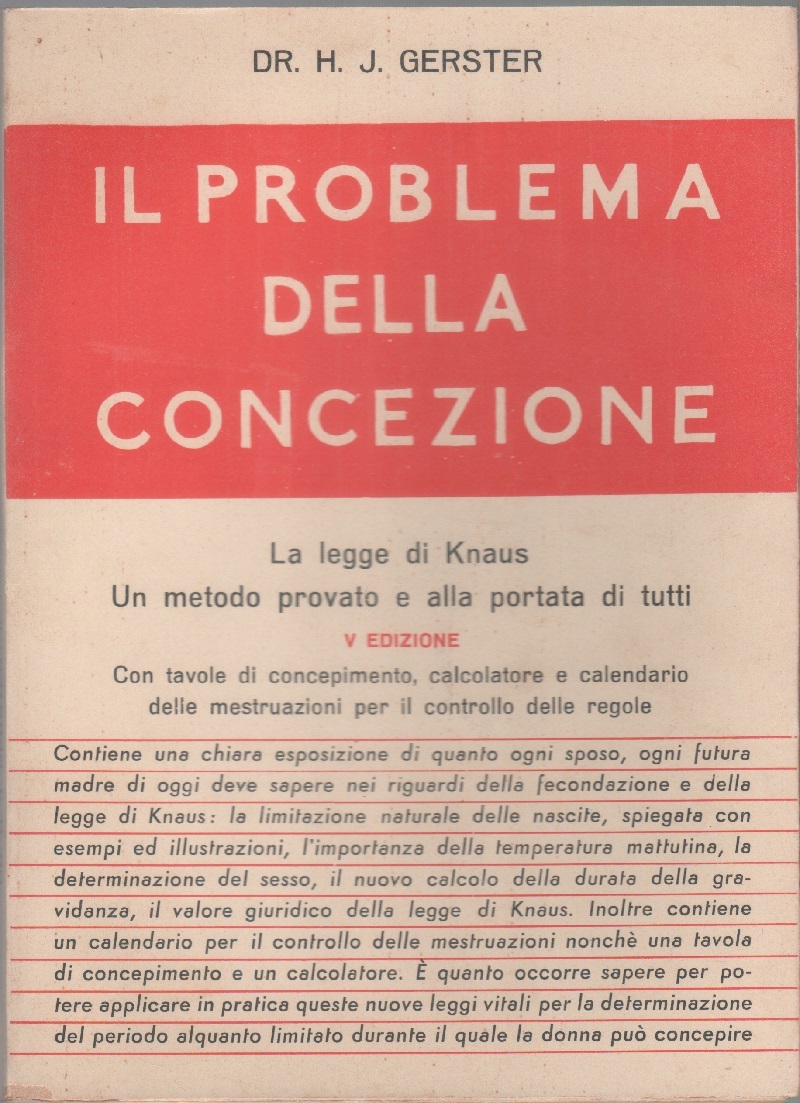 Il problema della concezione - Dr. H. J. Gerster