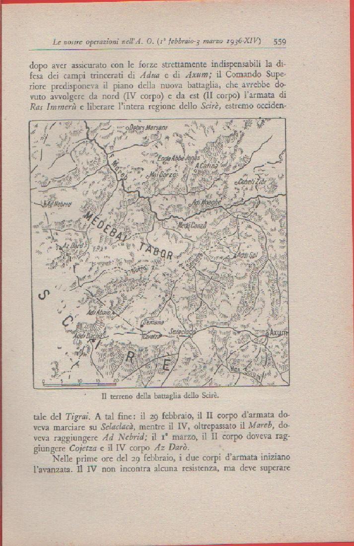 Il terreno della battaglia dello Scirè - Ritaglio 1936