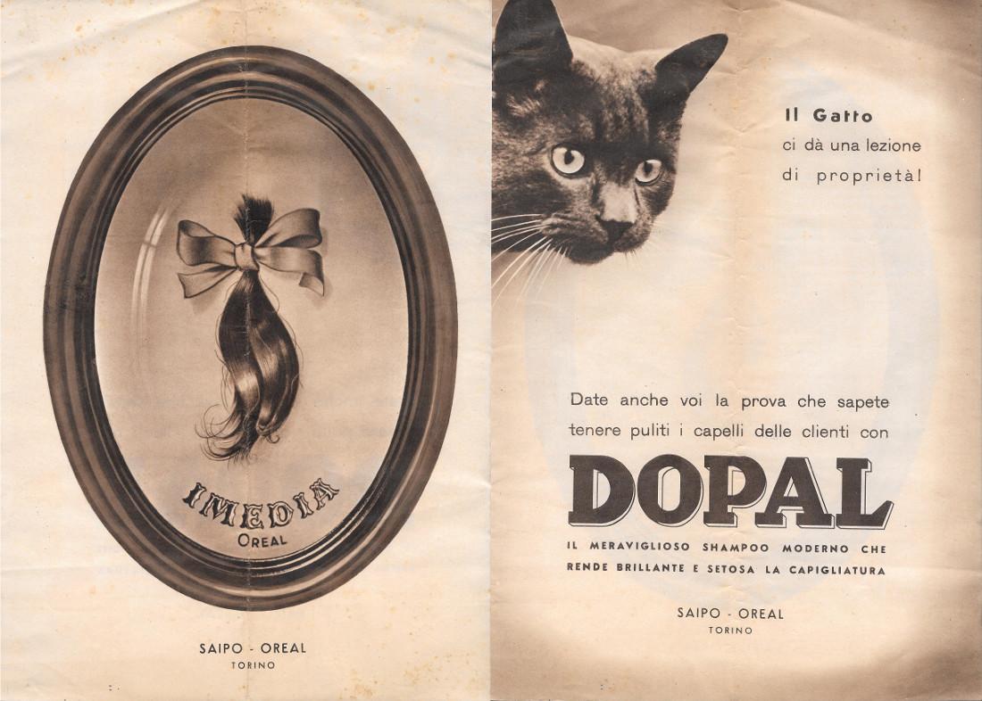 Imedia / Dopal. Pubblicità 1948. Fronte retro