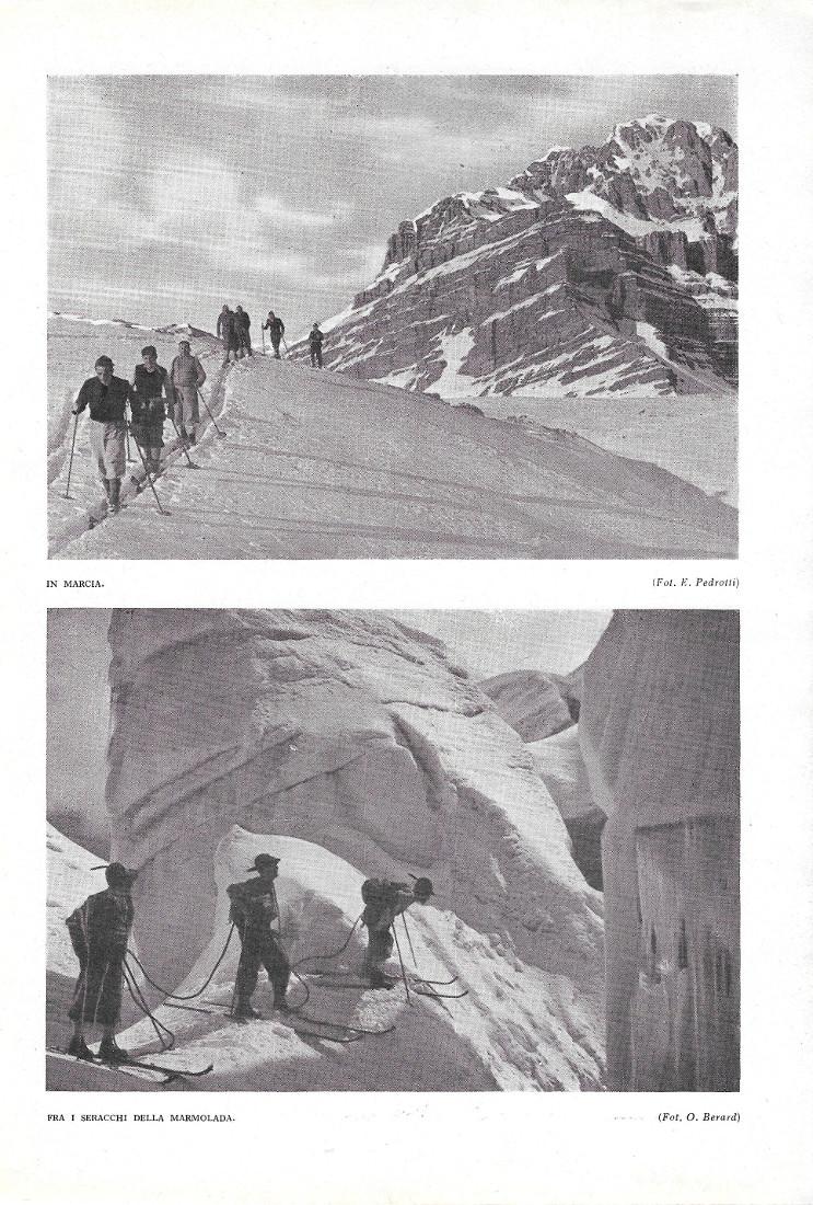 In marcia/Seracchi della Marmolada/Dolomiti del Brenta/Telemark. Stampa1940