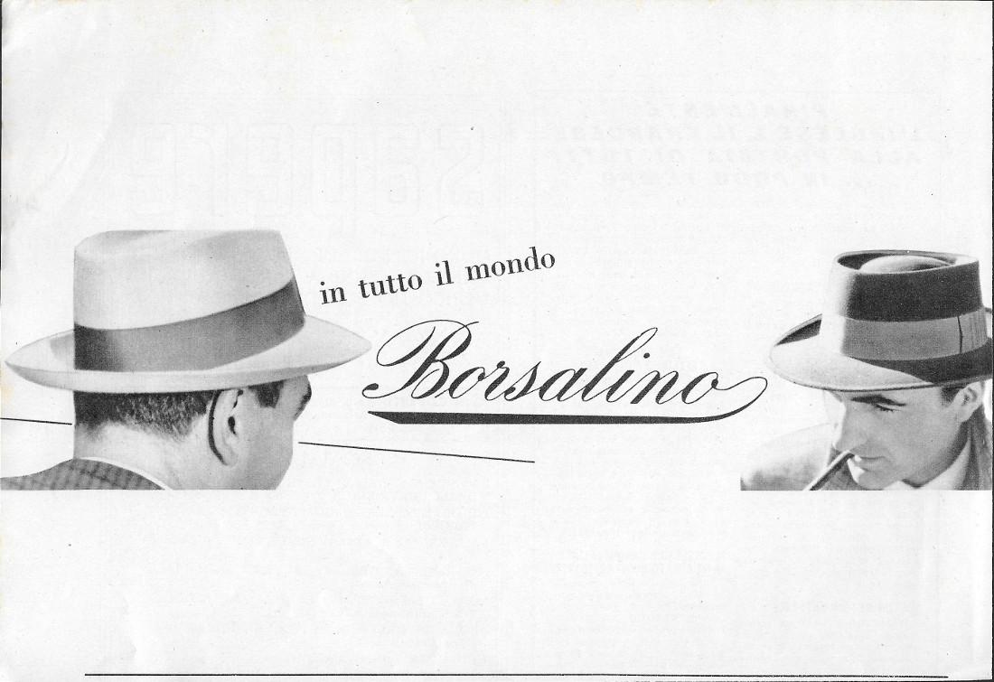 In tutto il mondo Borsalino. Advertising 1959