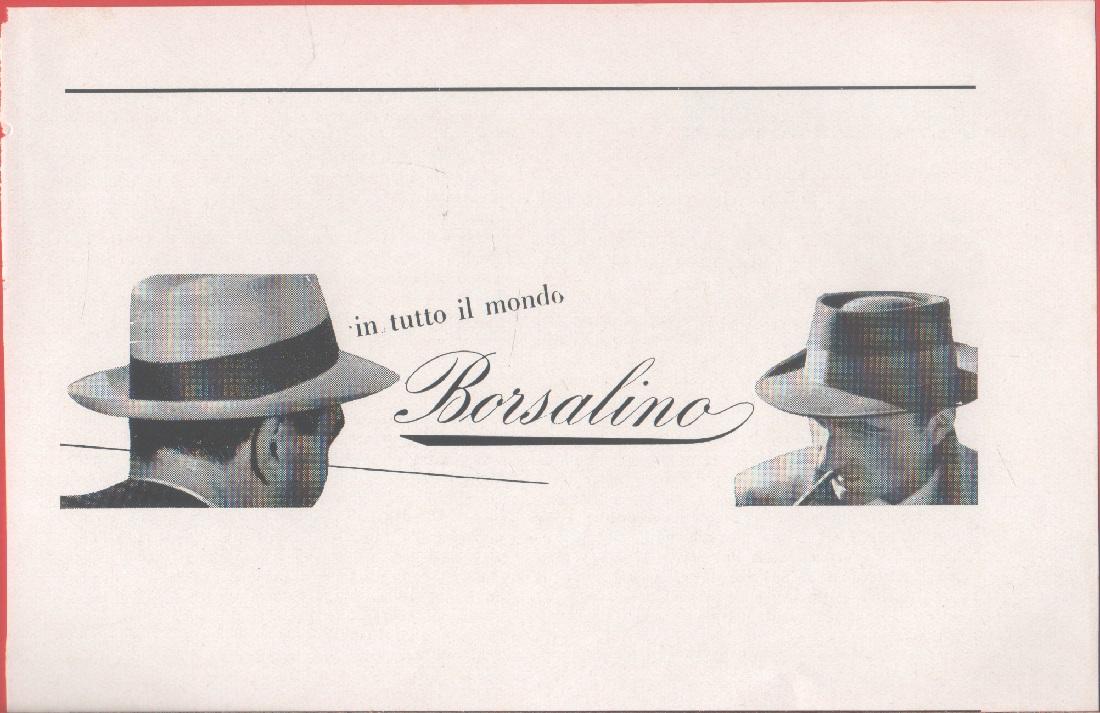 In tutto il mondo Borsalino. Pubblicita 1959