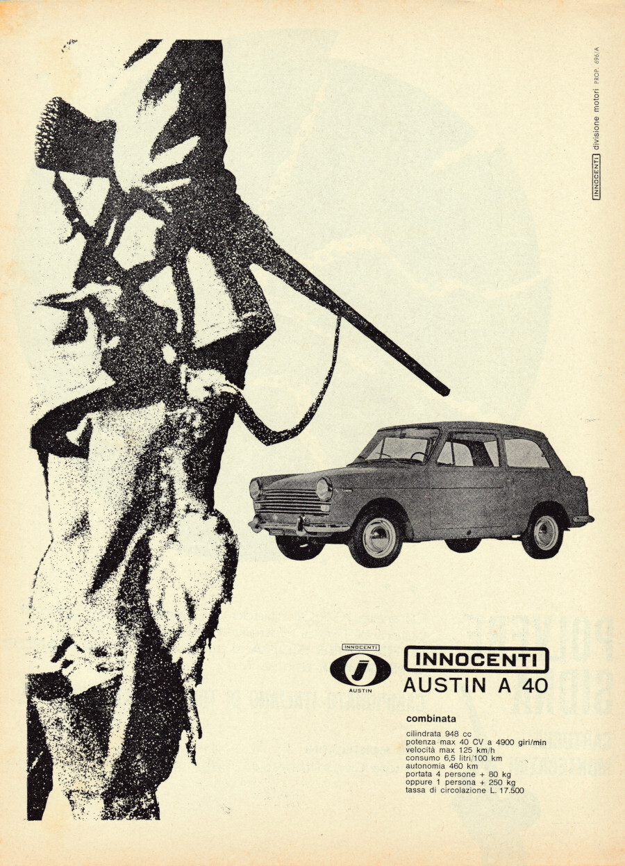 Innocenti Austin A40. Advertising 1962