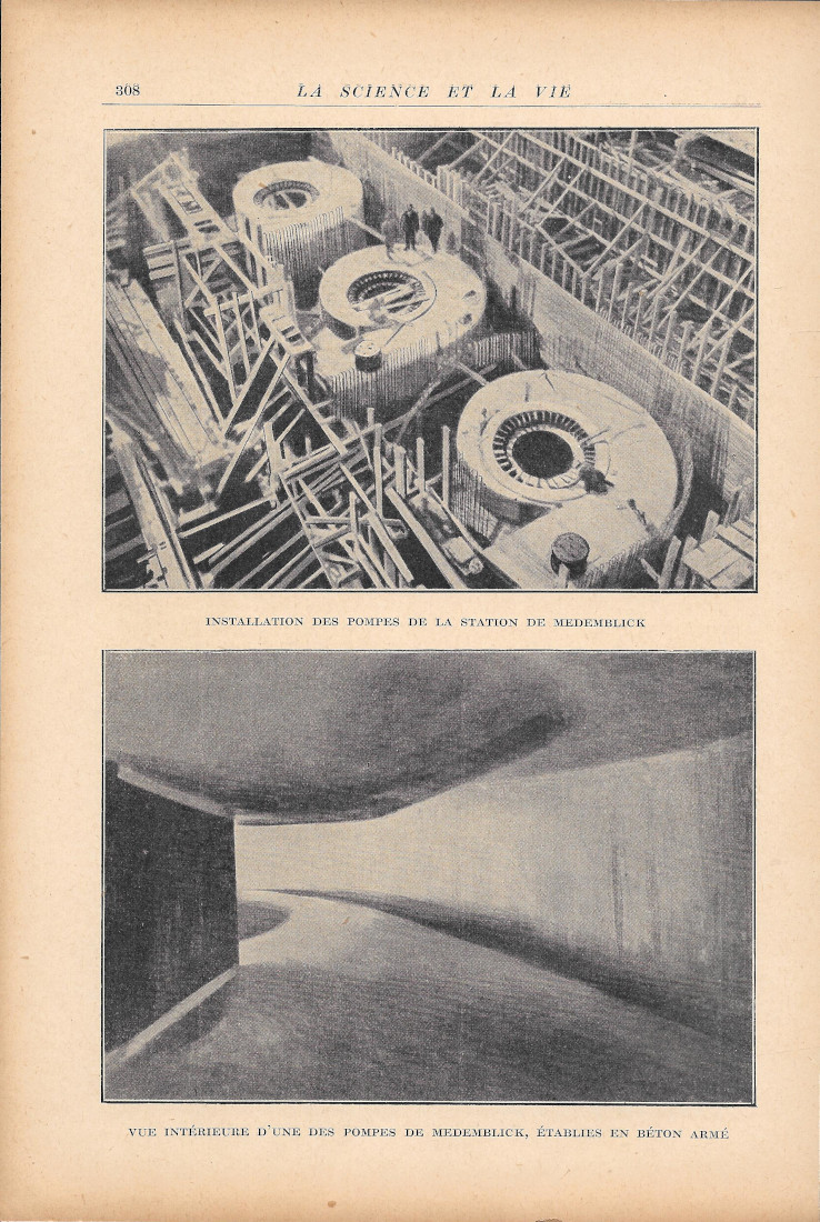 Installation des pompes, vue intérieure-vue aérienne de Medemblick - Immagine …