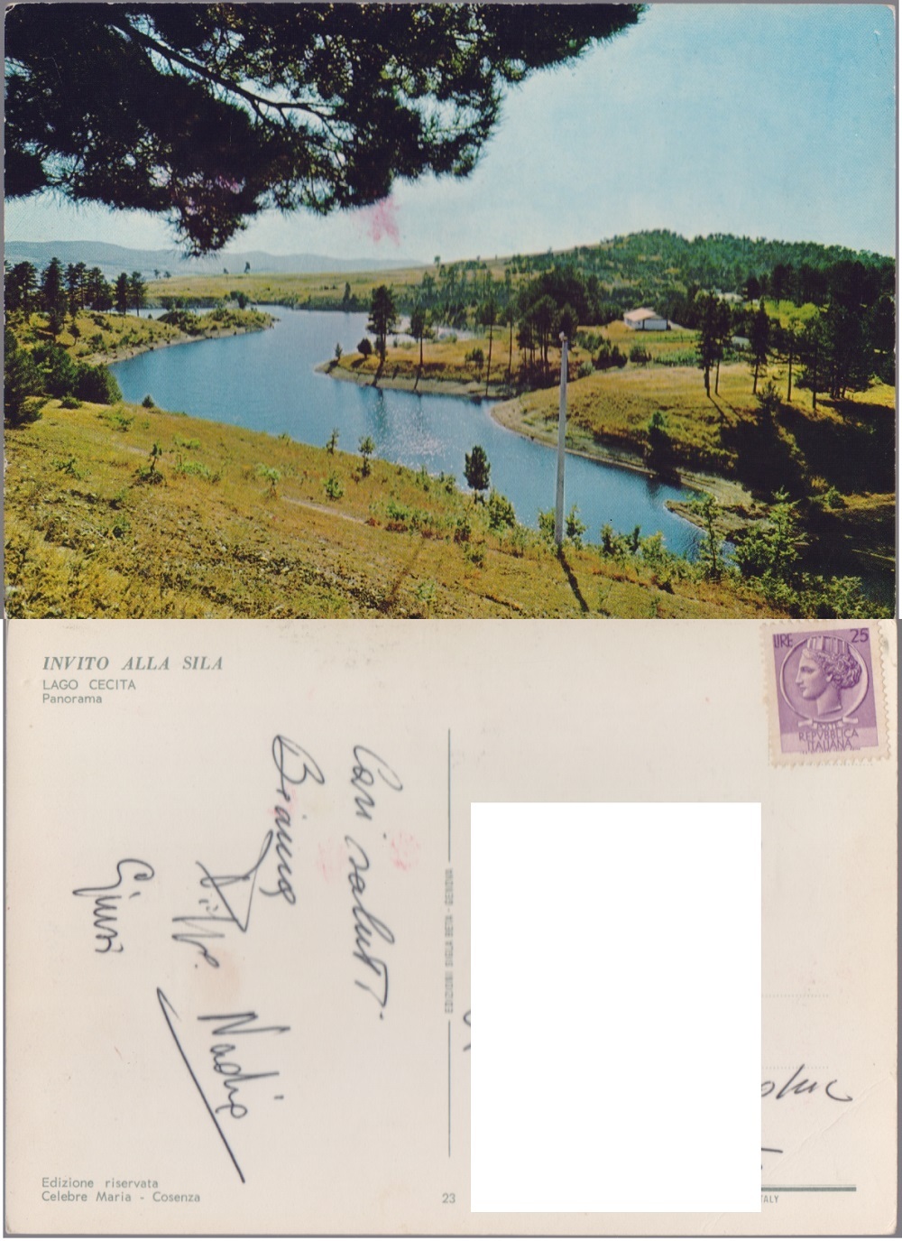 Invito alla Sila. Lago Cecita. Affrancata non viaggiata