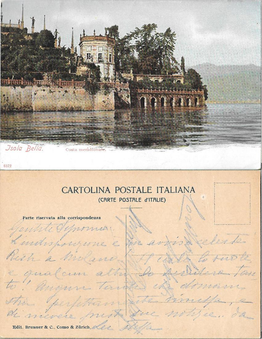 Isola Bella. Costa meridionale. Scritta