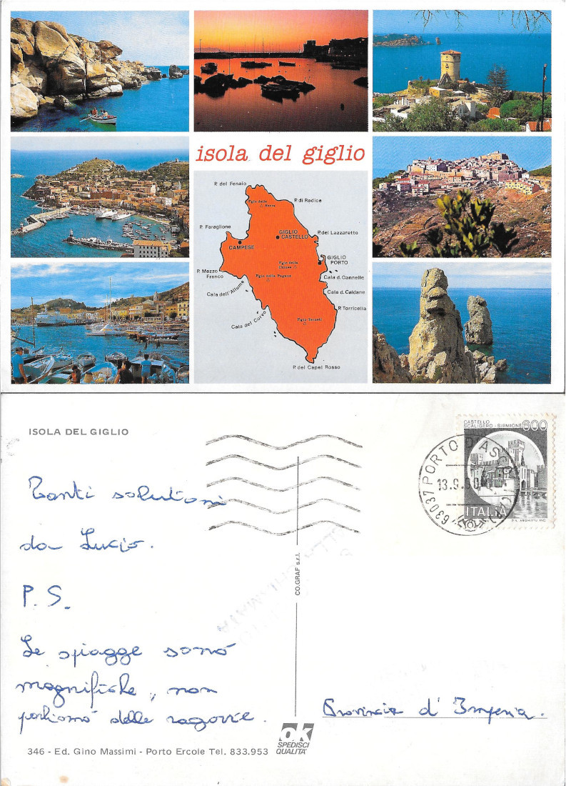 Isola del Giglio - Viaggiata 1990