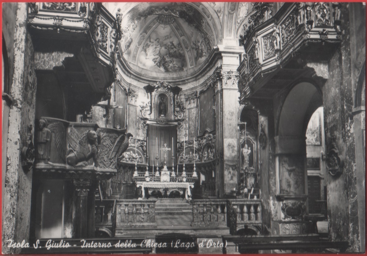 Isola di S. Giulio (Lago d'Orta). Interno della Chiesa. Non …