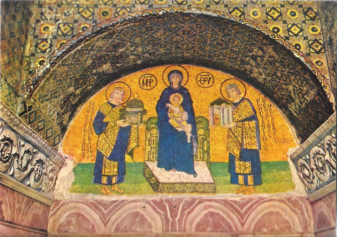 Istanbul. Byzantin mosaic from Saint Sophia Museum. Non viaggiata