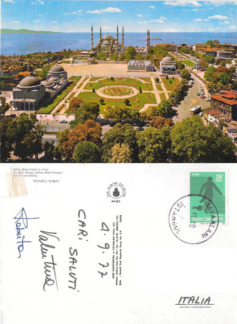 Istanbul. Moschea Blu e dintorni. Viaggiata 1977